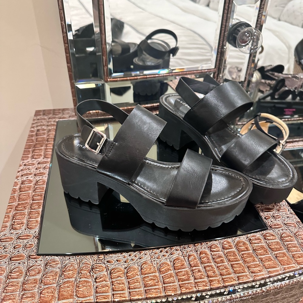 Madden Girl Black Platform Sandals